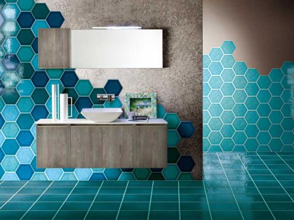 Large blue bathroom tiles UK + best buy price