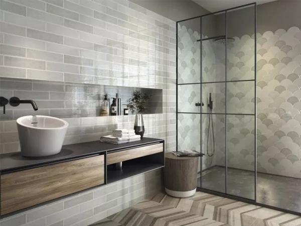 Large matt white bathroom wall tiles | great price