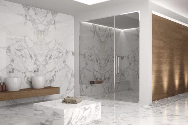 Large bathroom tiles purchase price + photo