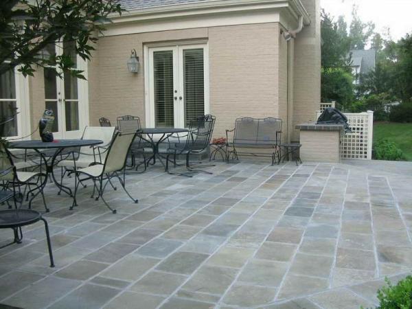 The purchase price of gray tile patio + training